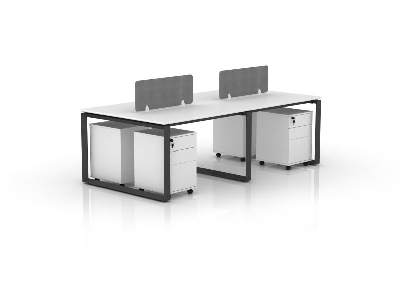 Table de poste de travail de bureau pour 4 personnes