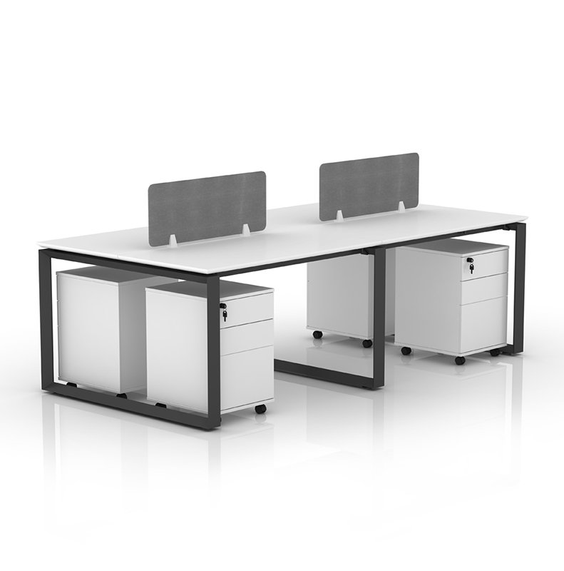 Table de poste de travail de bureau pour 4 personnes