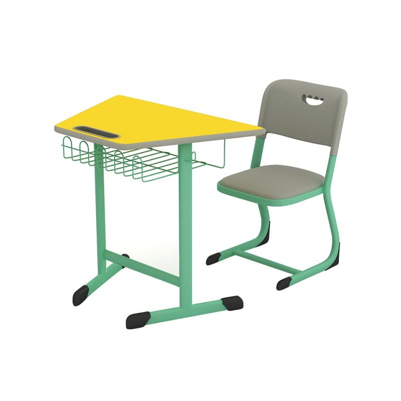 Bureau et chaise d'école simple