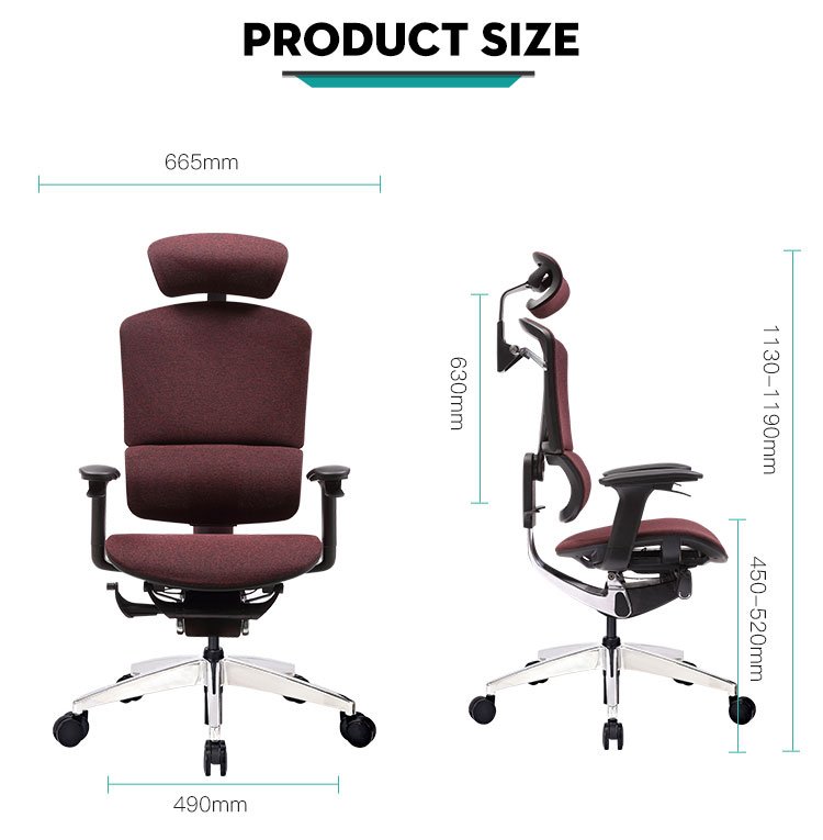 Sedia ergonomica in rete per ufficio