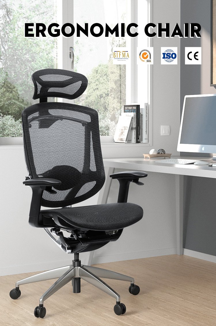 Chaise de bureau en maille ergonomique