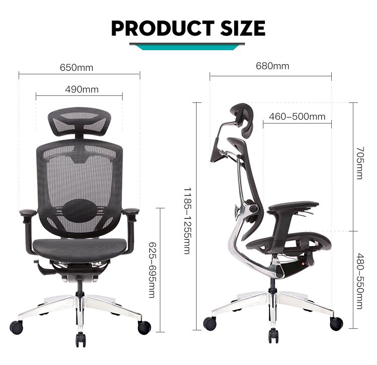 Silla de malla ergonómica de oficina