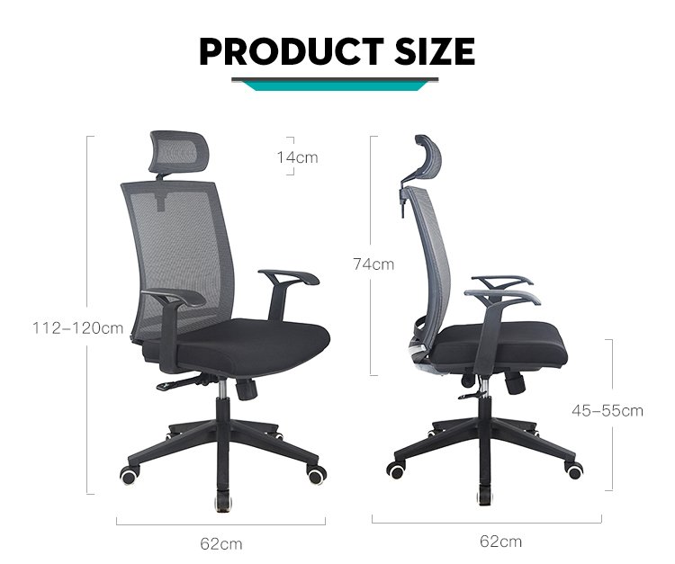 Silla ergonómica de malla para oficina