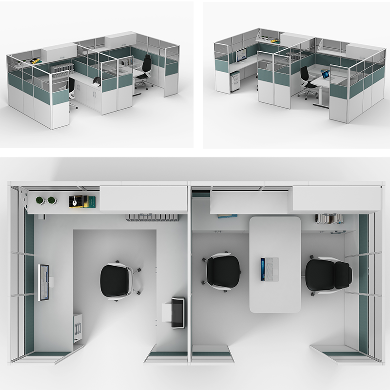 Cubicoli dell'ufficio della stazione di lavoro