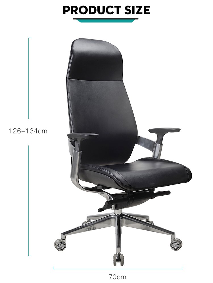 Silla de oficina ergonómica de cuero