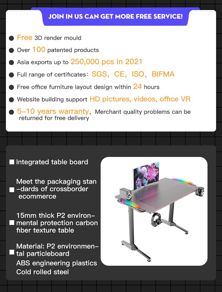 Adjustable Gaming Desk