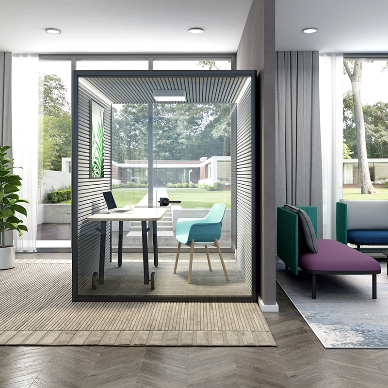 Movable Office Booth Phone