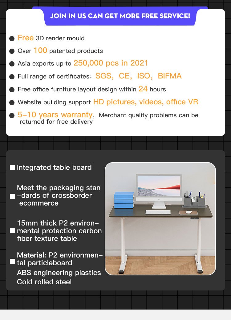Height Adjustable Gaming Desk