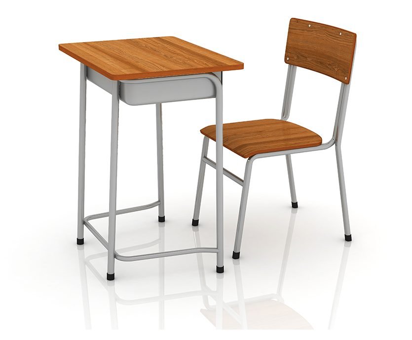 school chair and desk