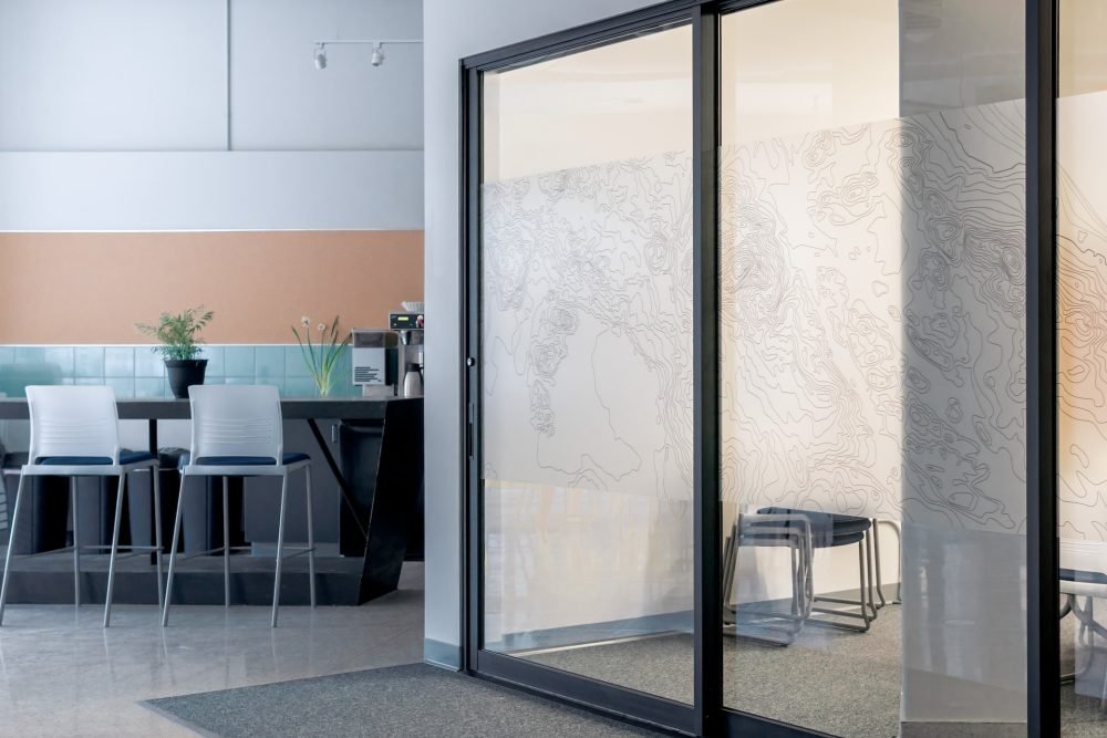 etched glass office partitions