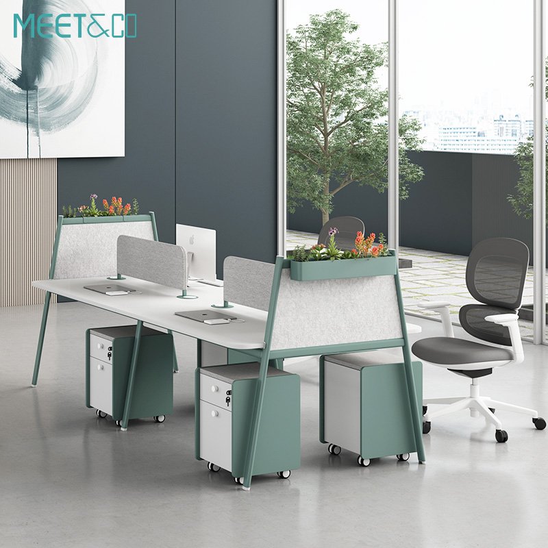 Office Workstation With Screen And Storage