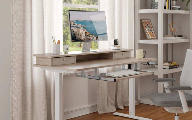 FEZIBO Standing Desk With Drawer