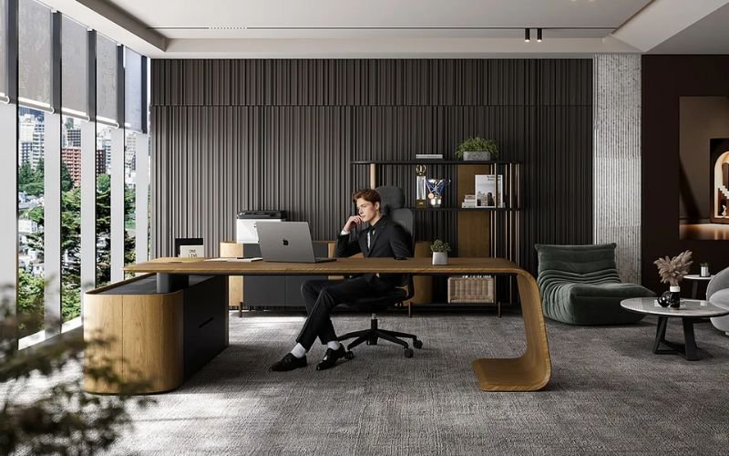 L-Shaped Executive Desk