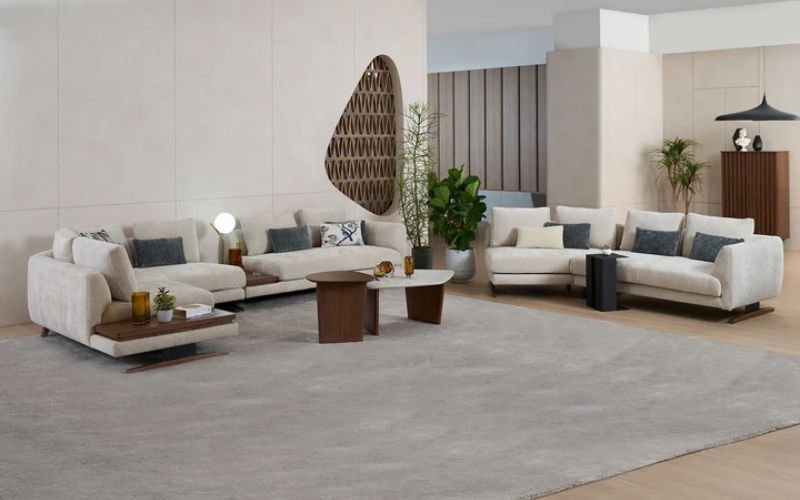 Large Modular Fabric Sofa setting