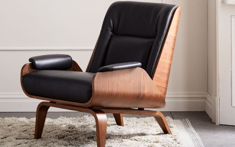 Paulo Bent Ply Leather Chair