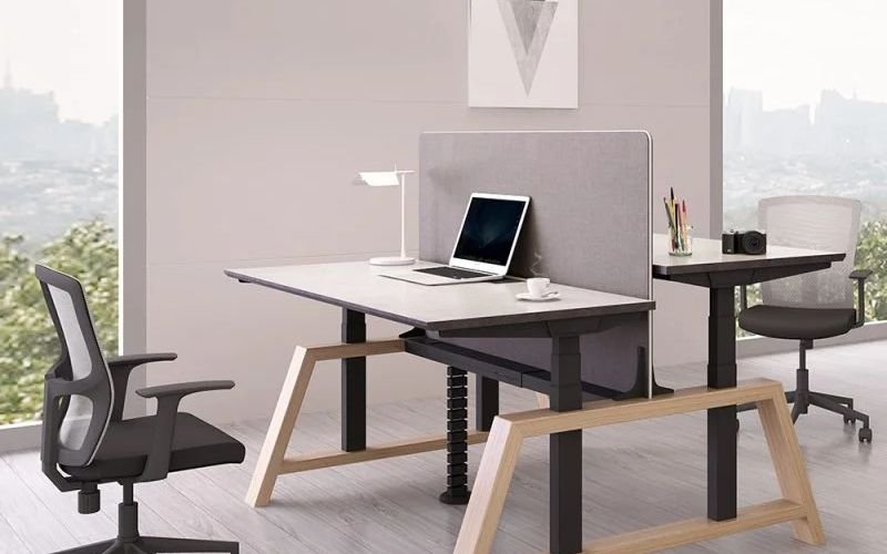 SENDI Wooden Electric Height Adjustable Lifting Desk