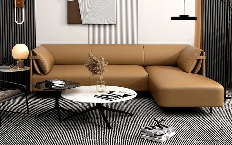 MANDIS Leather Modular Sectional Sofa