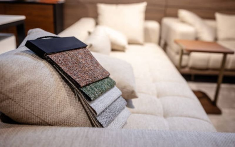 Diverse texture e colori di tessuti per l'arredamento della casa