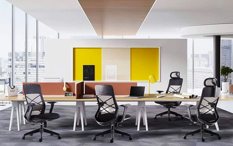 Sedia da ufficio moderna con schienale alto