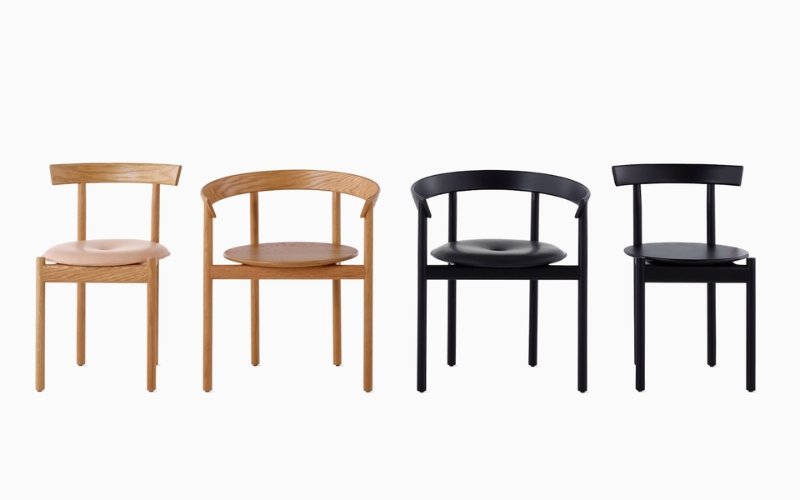 Herman Miller Comma comfortable dining chair upholstered