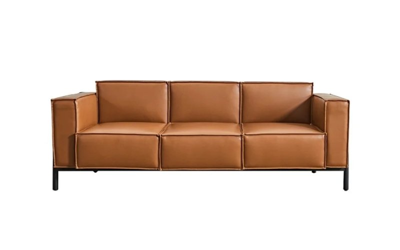 Meet&Co Rose modern leather couch in grey