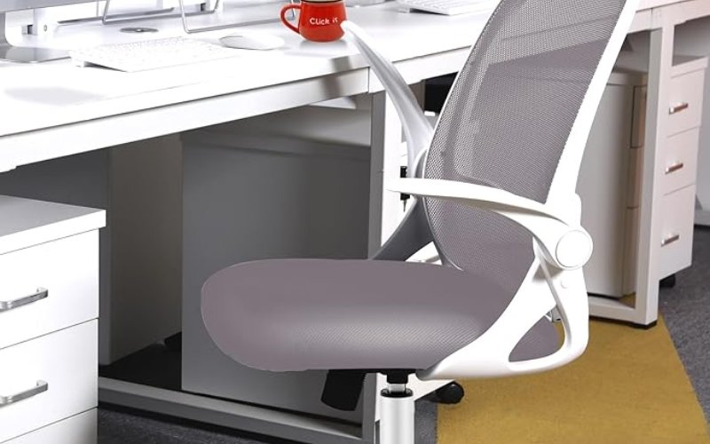 Budget-friendly ergonomic task chair with flip arms