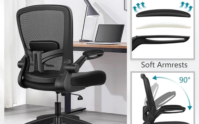  Colorful compact mesh chair for home office