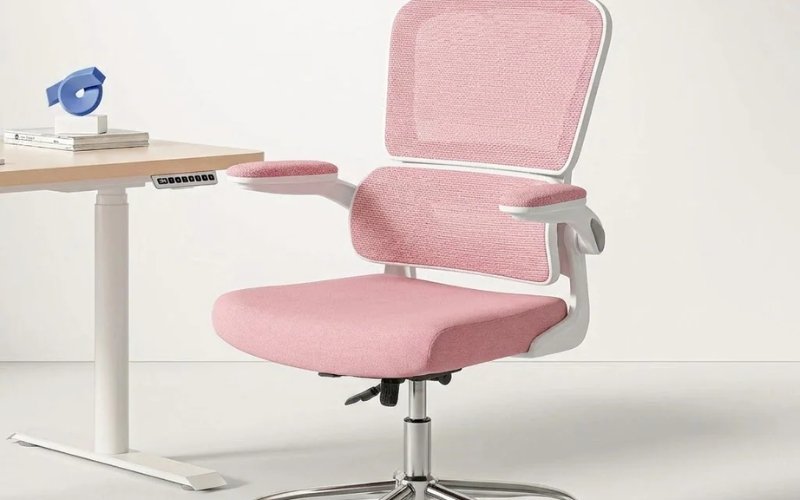 Double lumbar support mesh office chair design