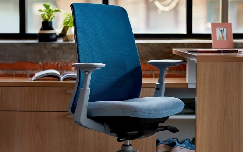 Haworth Soji adjustable ergonomic office chair with 4D armrests and lumbar support