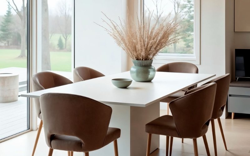 Modern dining room setting 