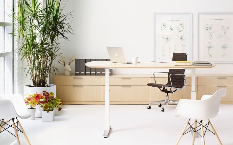 sit stand desk workstation