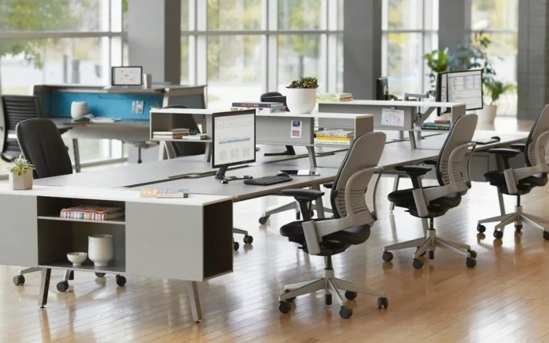 High back ergonomic chair, Steelcase Leap v2, for home office posture support