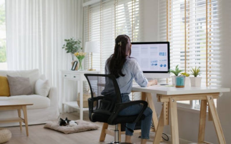 Home office furniture setup