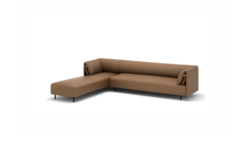 Mandis Leather Sectional Sofa