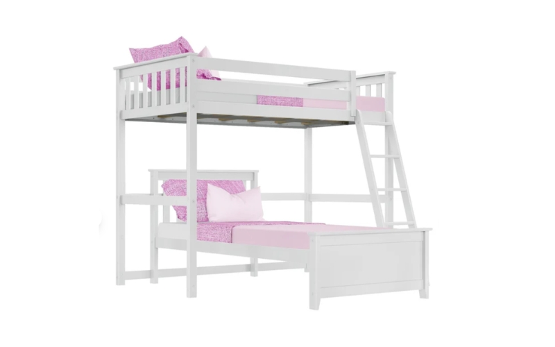 Twin Over Twin L-Shaped Bunk Bed